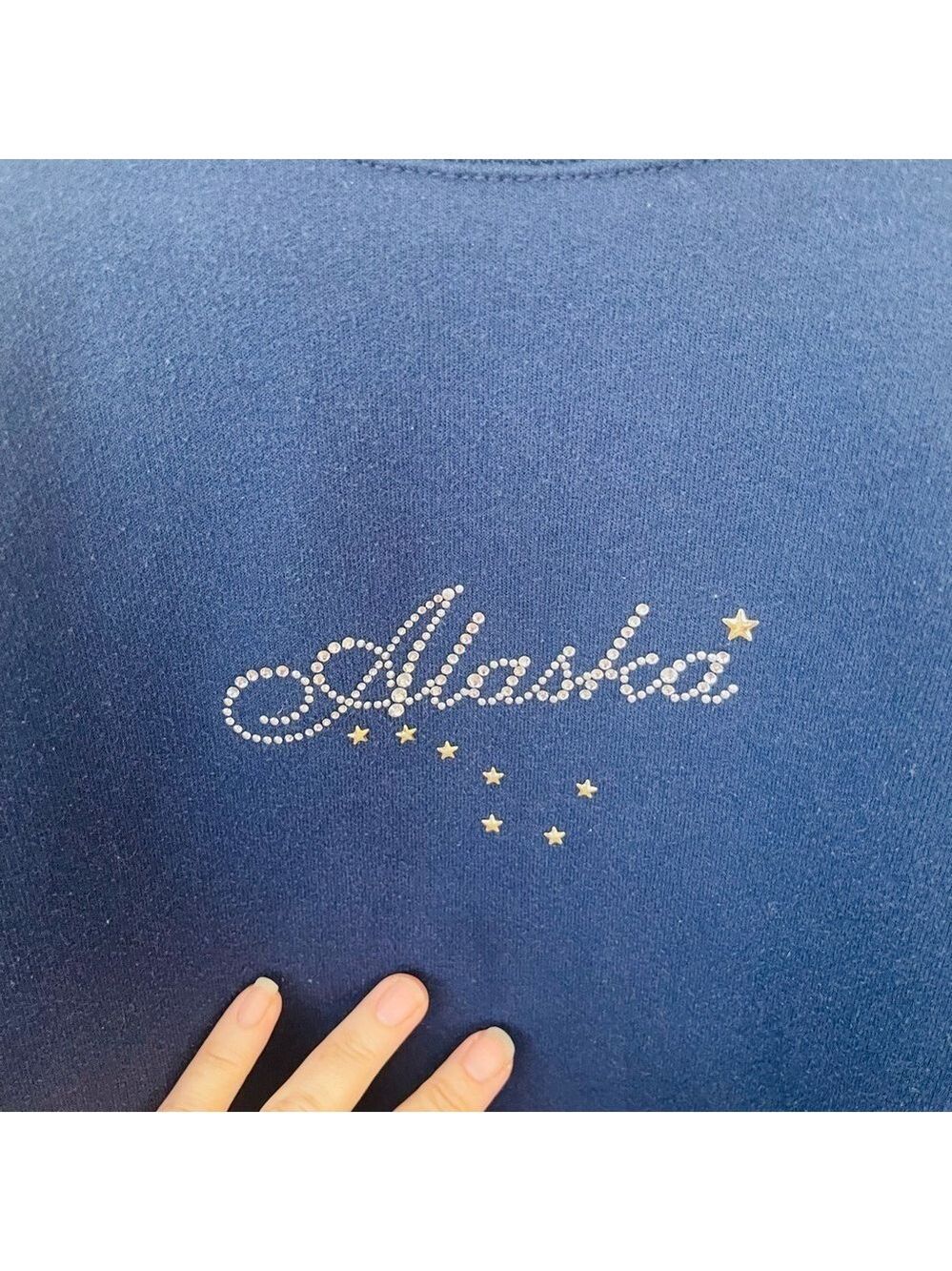 Christine Alexander Women’s Alaska Blue Pullover Sweatshirt Size X-Large - Picture 3 of 4